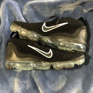 Nike Black and White VaporMax with Transparent Sole